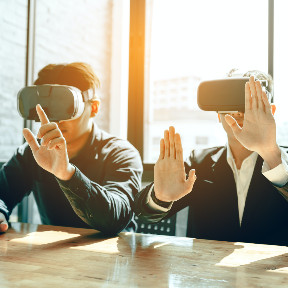 VirtualServices Two people using VR