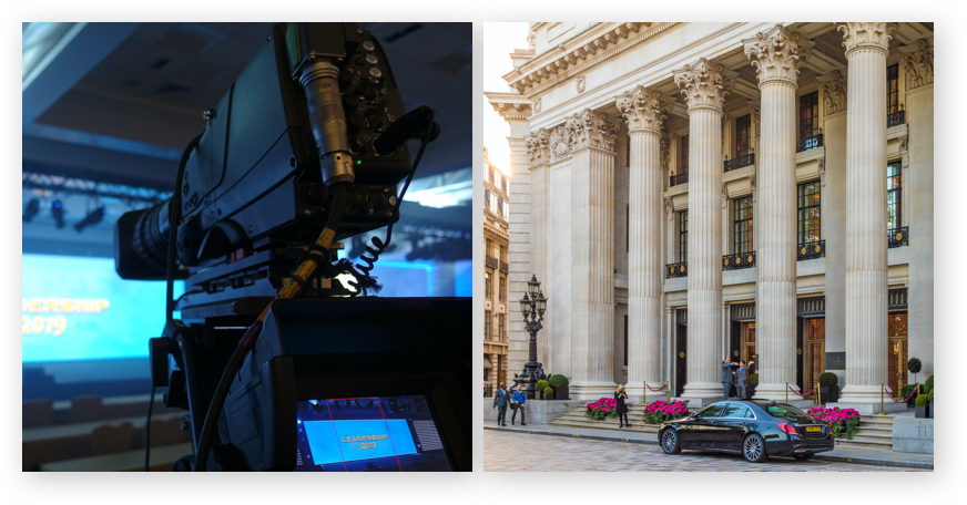 uk conference services Filming a conference and image of venue